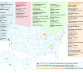 map of bioenergy research centers and their collaborators